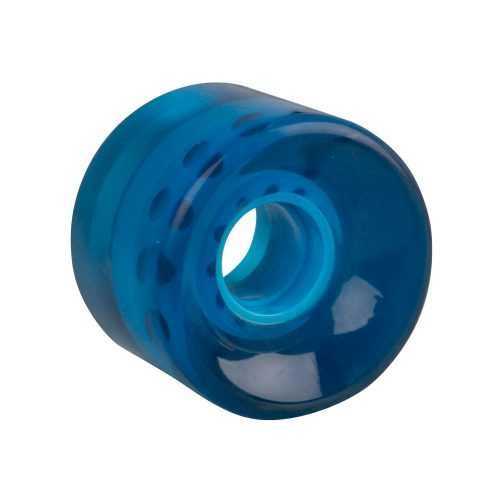 Átlátszó műanyag gördeszka kerék 60*45 mm  kék Worker