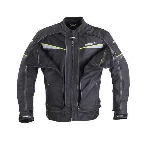 Férfi motoros kabát W-TEC Progair  fekete-fluo  6XL W-tec