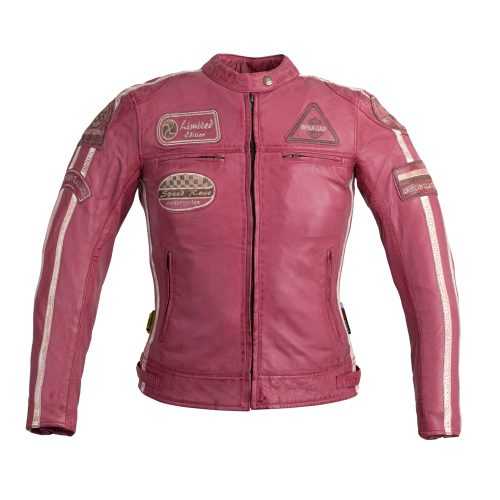 Női motoros bőrkabát W-TEC Sheawen Lady Pink  rózsaszín  XXL W-tec