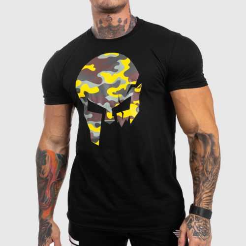Ultrasoft póló Iron Aesthetics Skull Yellow Camo