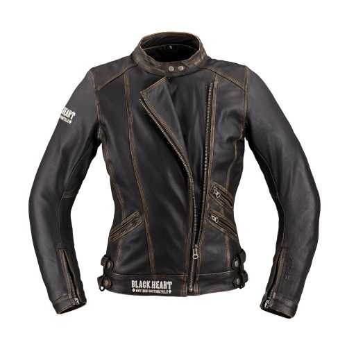 Női motoros bőrkabát W-TEC Black Heart Lizza  vintage barna  XL W-tec