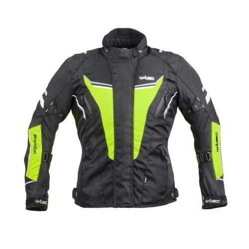 Női motoros kabát W-TEC Brandon Lady  fekete-fluor sárga  M W-tec