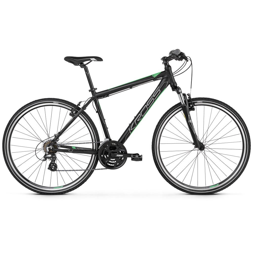 Cross kerékpár Kross Evado 2.0 28"  fekete-zöld  L (21'') Kross