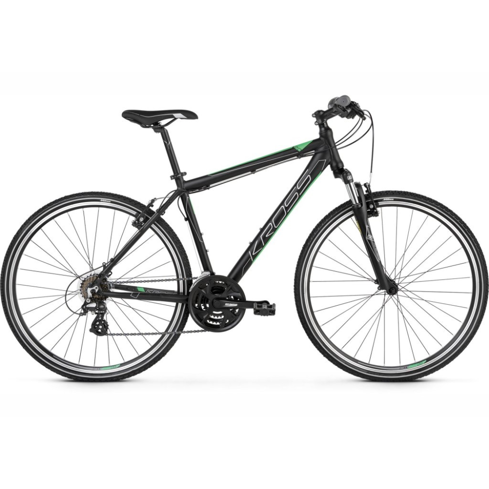 Cross kerékpár Kross Evado 2.0 28" - 2023  fekete/zöld  S (17'') Kross