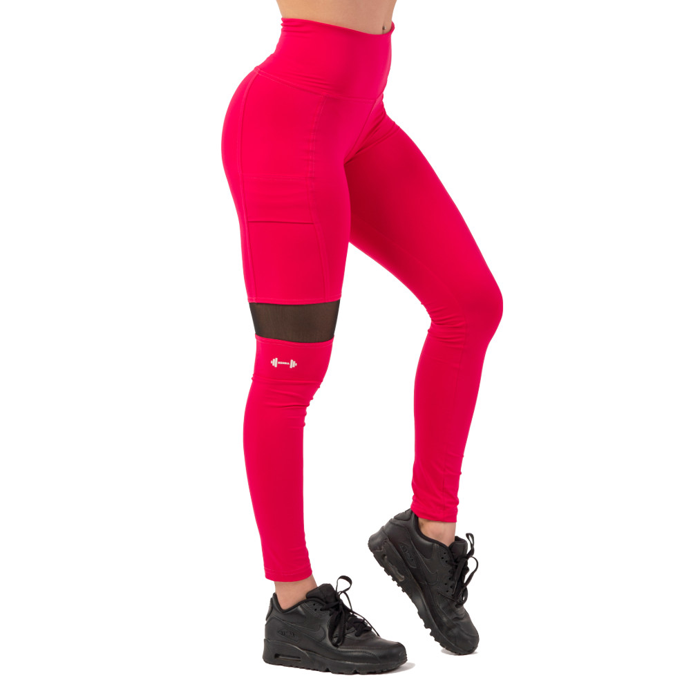 Nebbia leggings Sporty magas derékkal és oldalzsebbel  pink  L Nebbia