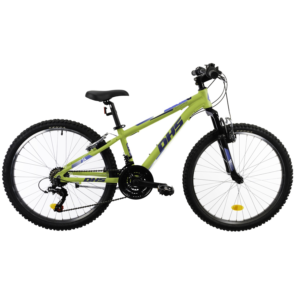 Junior kerékpár DHS Teranna 2423 24" 7.0  zöld  12" (125-145 cm) Dhs