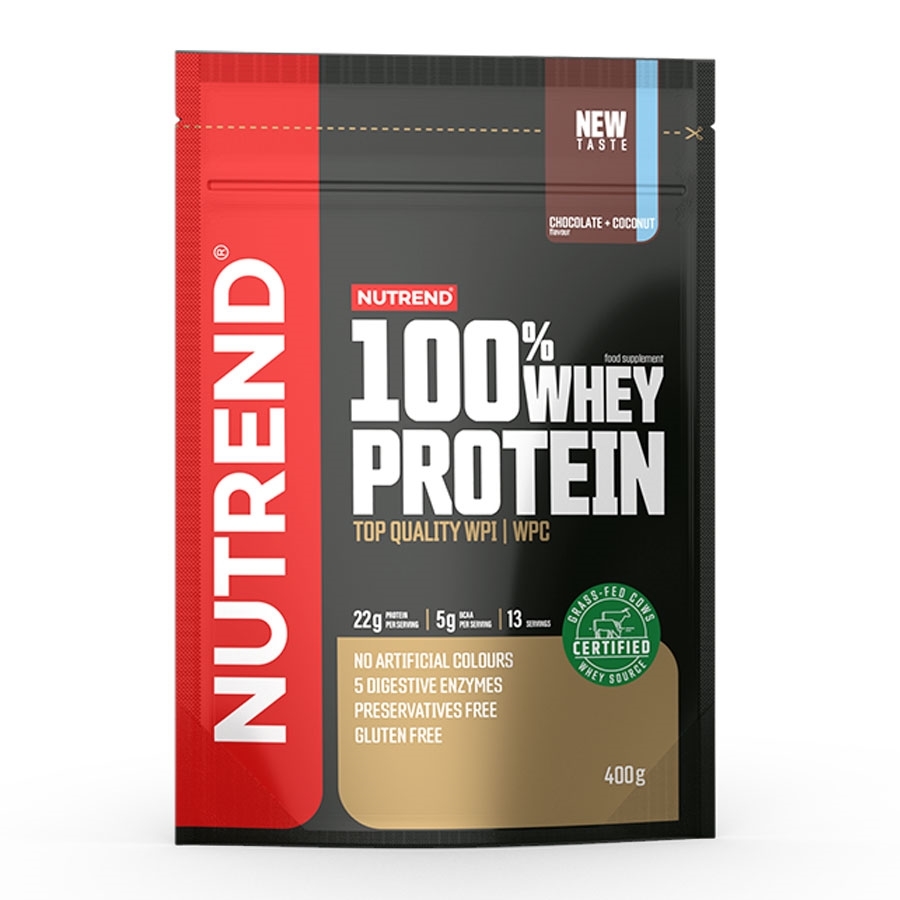 Por koncentrátum Nutrend 100% WHEY Protein 400g  csoki-kakaó Nutrend