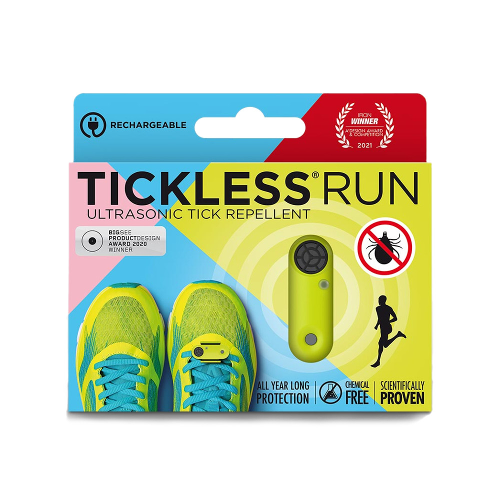 Ultrahangos riasztó kullancsok ellen Tickless Run futóknak  Neon Sárga Tickless