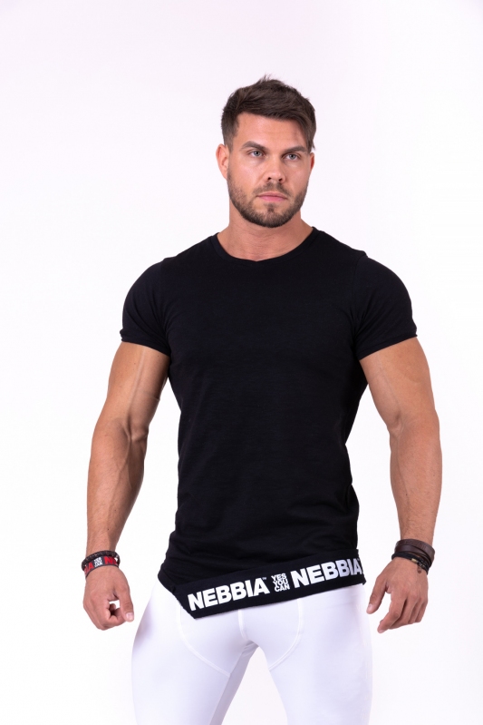 Férfi póló Nebbia Be rebel! 140  fekete  XL Nebbia