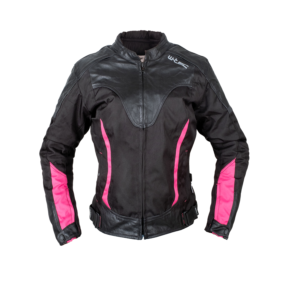 Női motoros dzseki W-TEC Durmana  fekete-rózsaszín  L W-tec