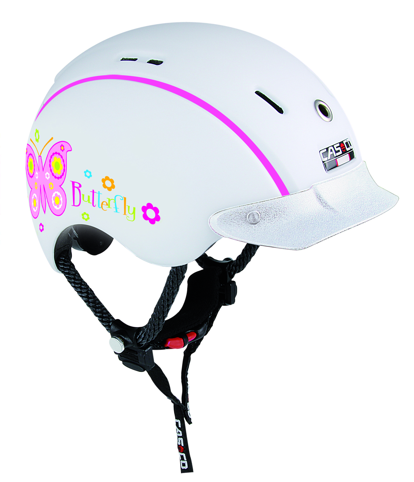 CASCO Mini-Generation gyermek kerékpár sisak  fehér felirat  XS Casco