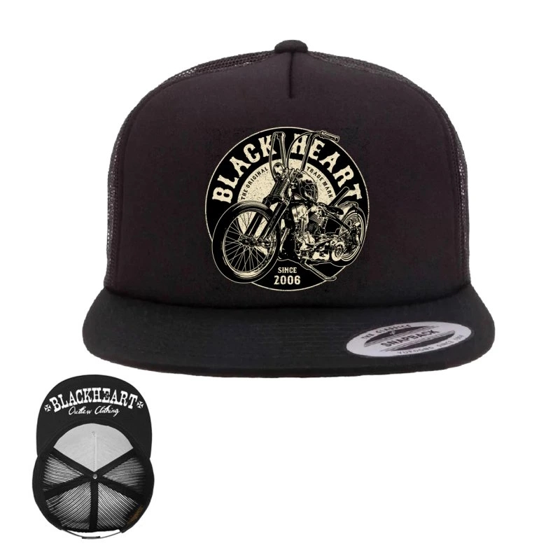 Snapback sapka BLACK HEART Chopper Trucker BLK  fekete Black heart