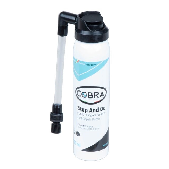 Kerékpárumi-javító spray applikátorral COBRA F1 Stop a Go 100 ml Roto