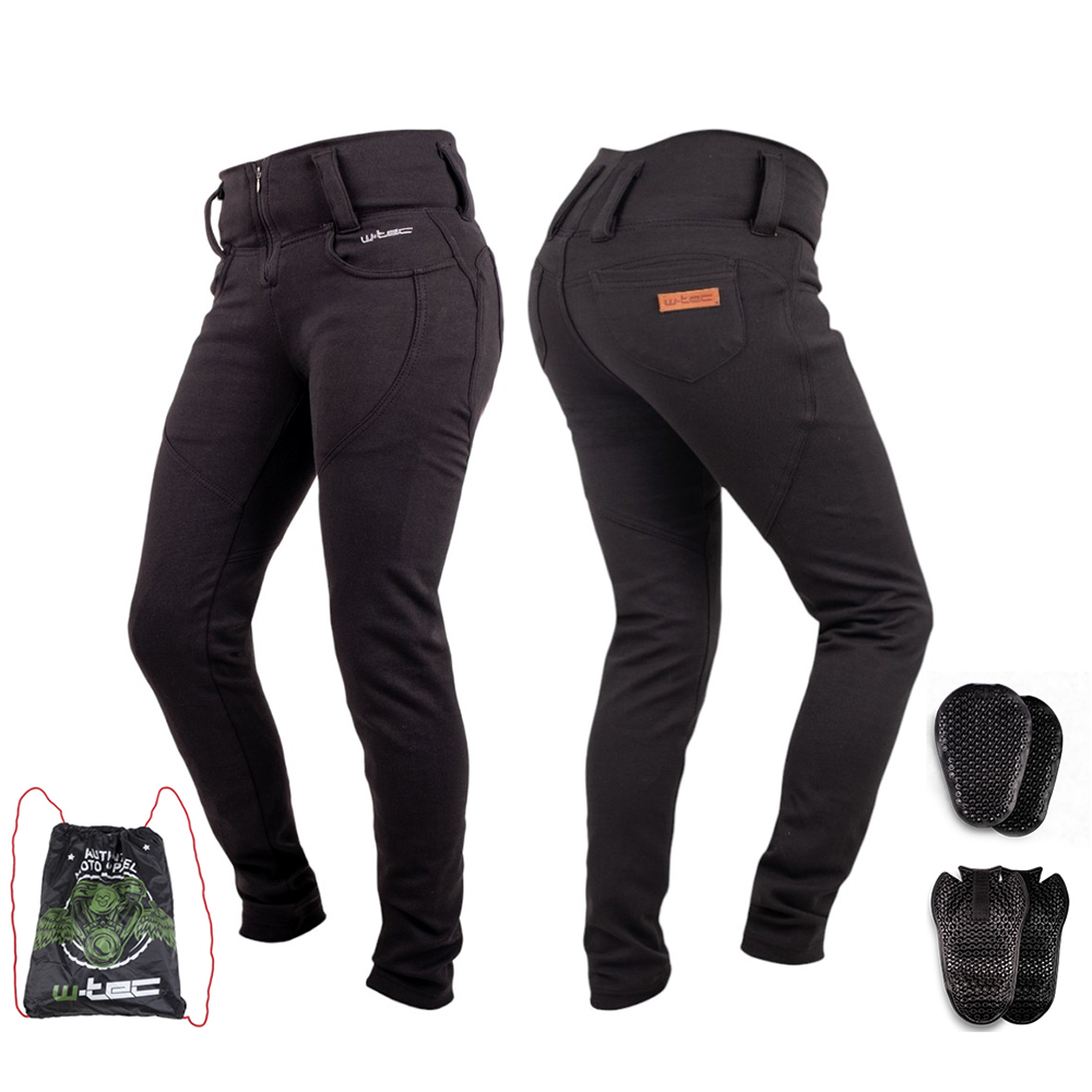 Női motoros leggings W-TEC Nombutta  fekete  3XL