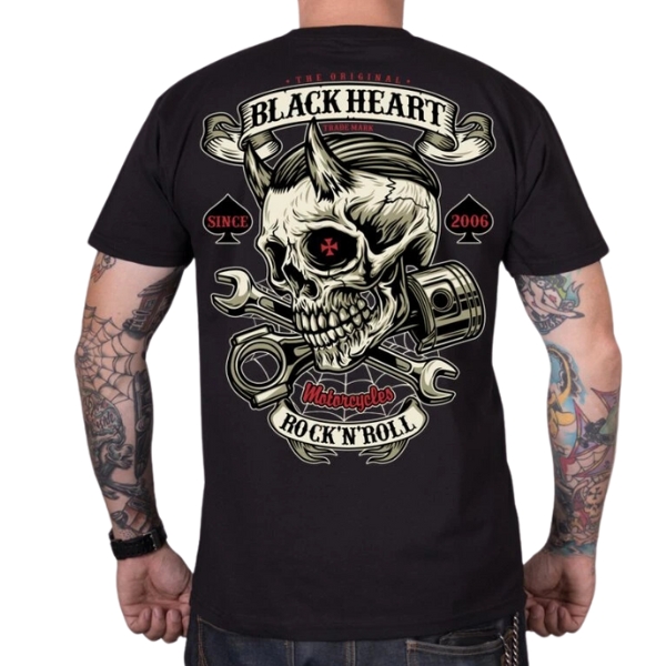 Póló BLACK HEART Liberty  fekete  3XL Black heart