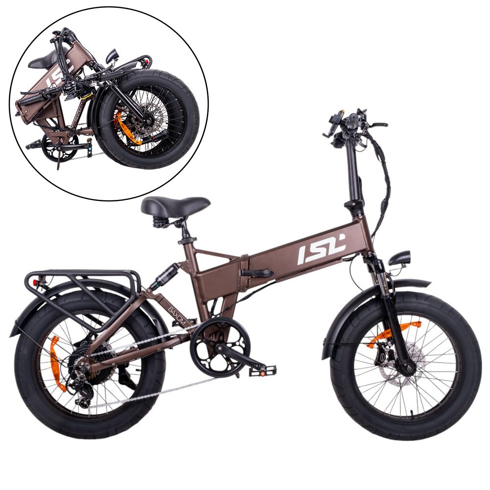 Összecsukható elektromos fat bike ISL Baxom 20"  Mély Kávé  16