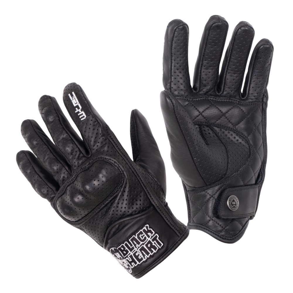 Bőr motoros kesztyű W-TEC Black Heart Rookah  fekete  XL W-tec black heart