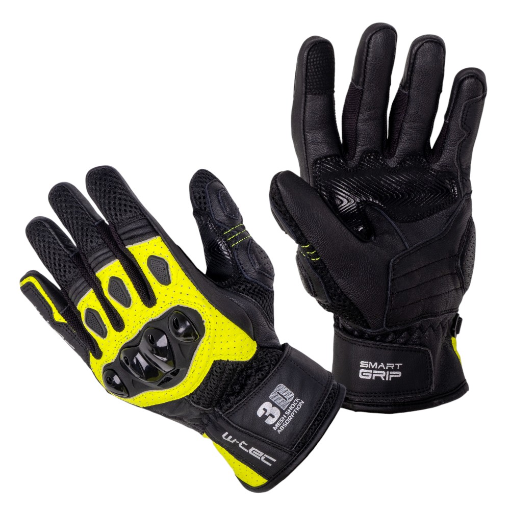 Motoros kesztyű W-TEC Janstur  fekete-fluo  XL W-tec