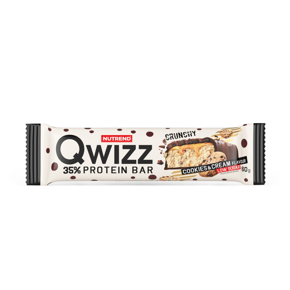 Protein szelet Nutrend Qwizz Protein Bar 60g  cookies a cream Nutrend